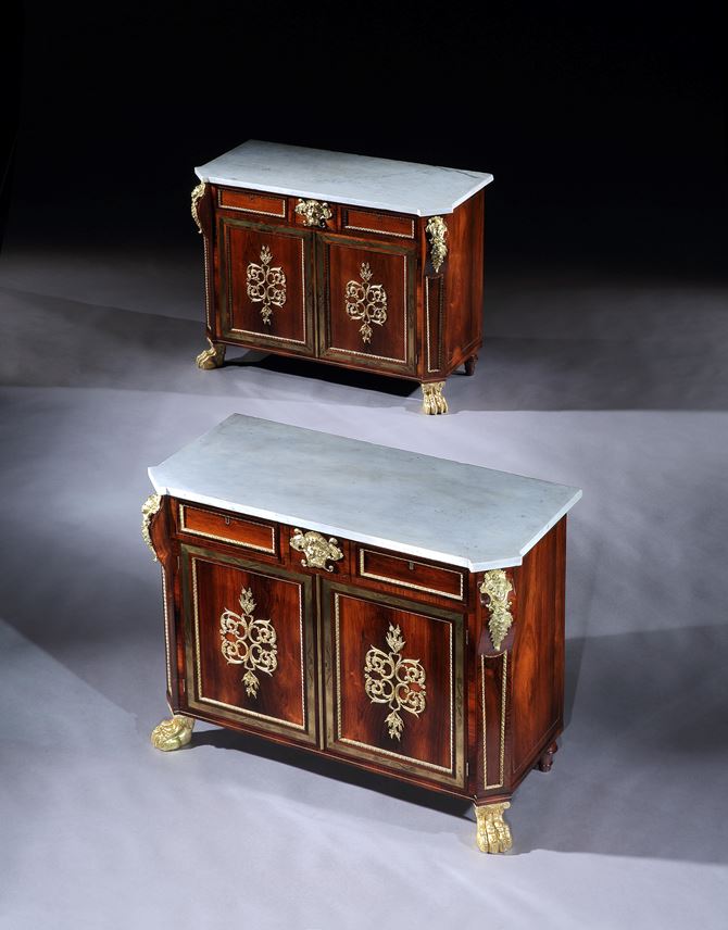 John Mclean  &amp; Son - A pair of Regency rosewood side cabinets | MasterArt